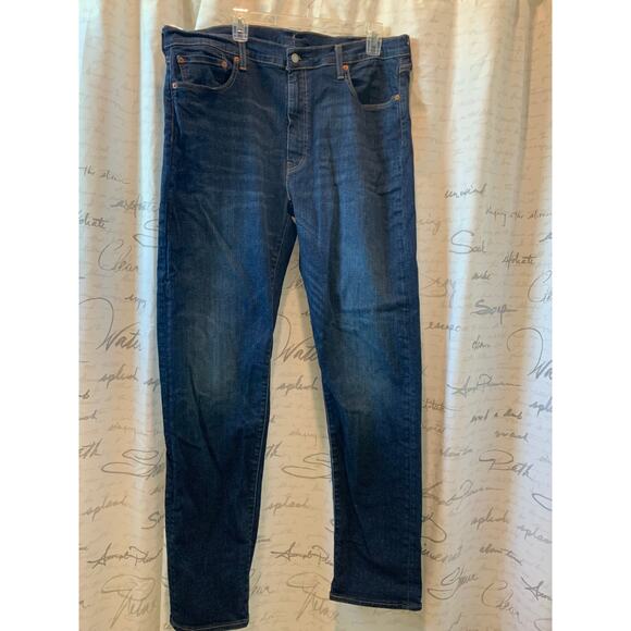 Levi's 504 Dark Wash Straight Leg Jeans - Men's 40x36 - Picture 1 of 3